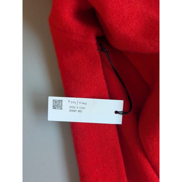 NWOT White + Warren Cashmere Luxe Oversize Cropped Shacket Sz S Desert Red 3C513 - Picture 9 of 14